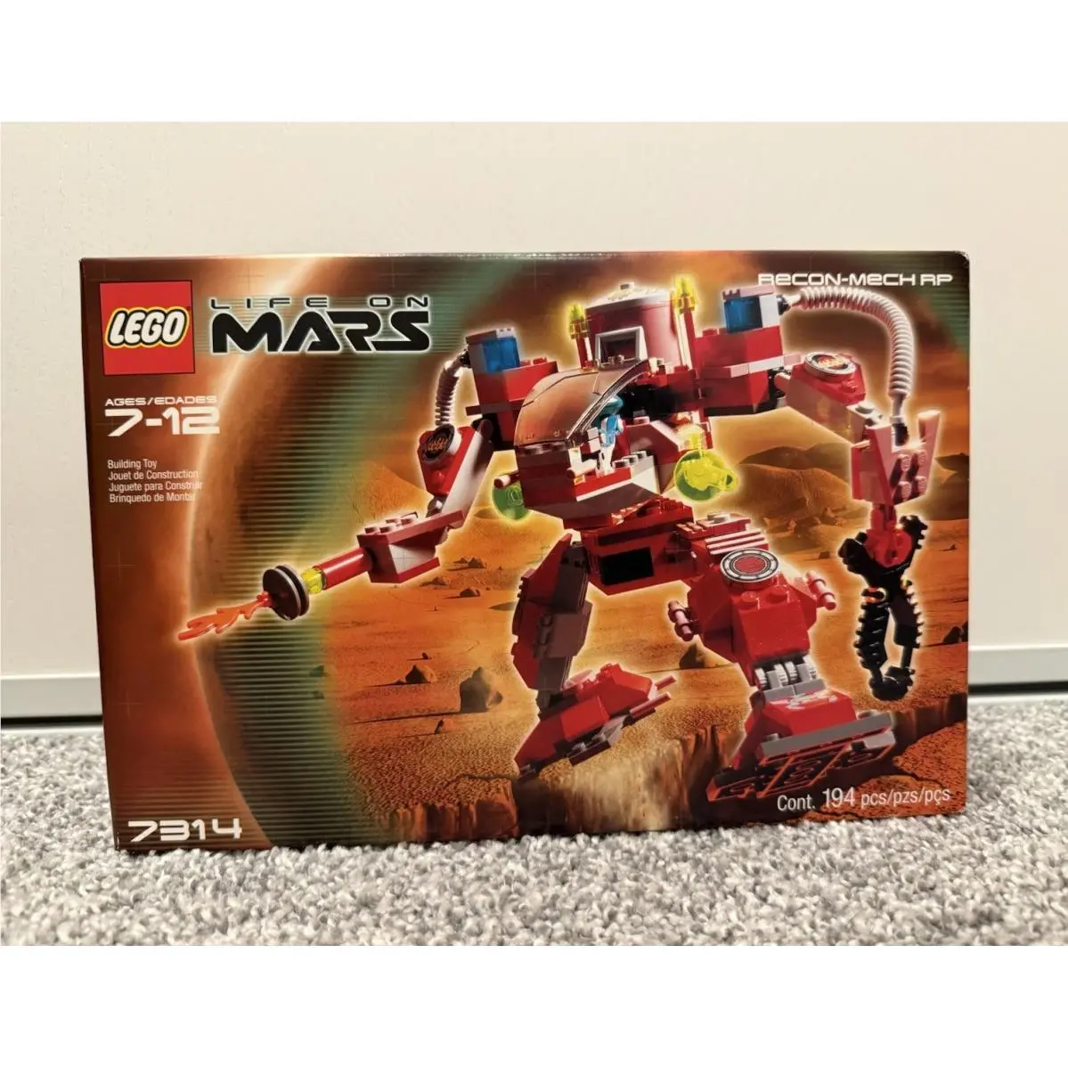 Lego Life On Mars Recon-mech RP Set 7314 Robot Building Toy 2001 Vintage