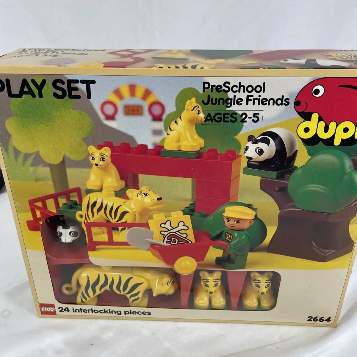 Lego Duplo 2664 Town Zoo Jungle Friends Tiger Enclosure Building Toy Set 1990