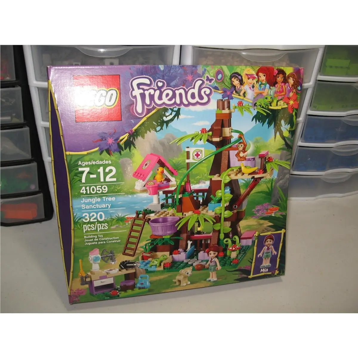Lego Friends Jungle Tree Sanctuary Retired Set 41059 Monkeys Birds