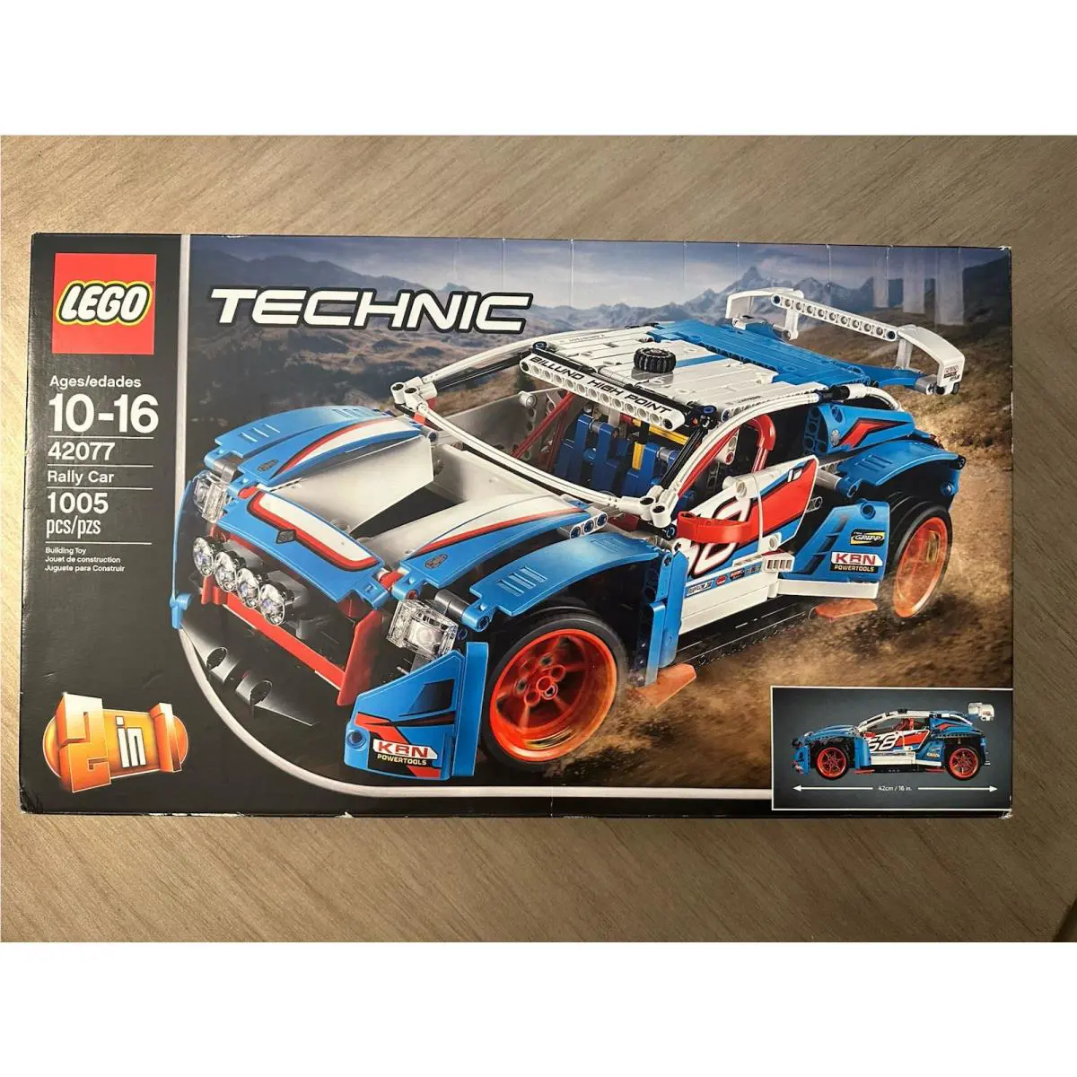Lego 42077 Technic Rally Car - Dented Box