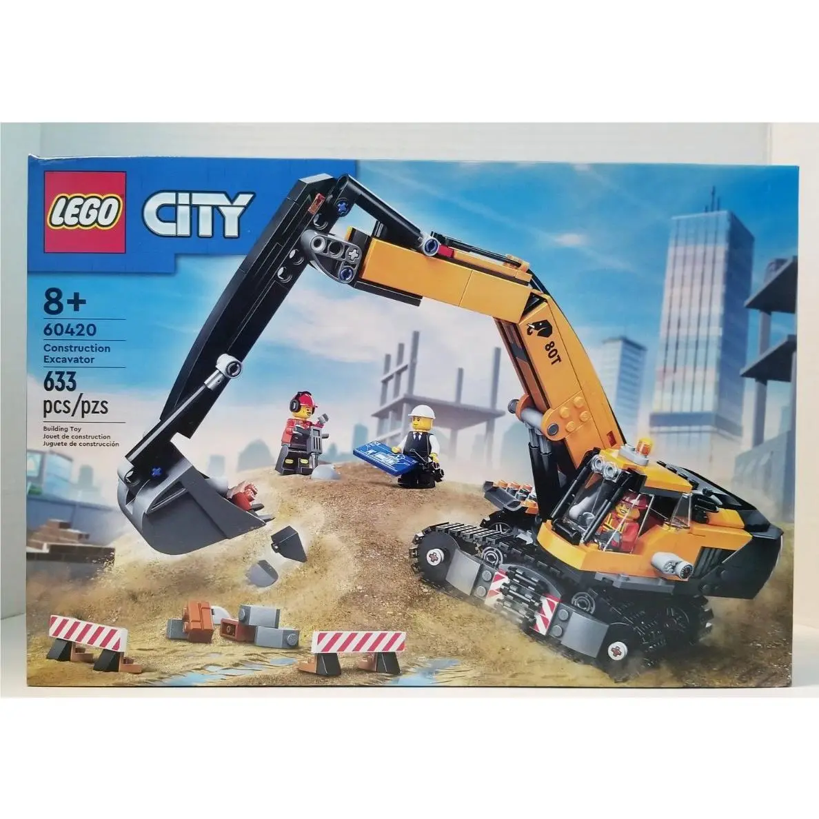 Lego 60420 City Yellow Construction Excavator