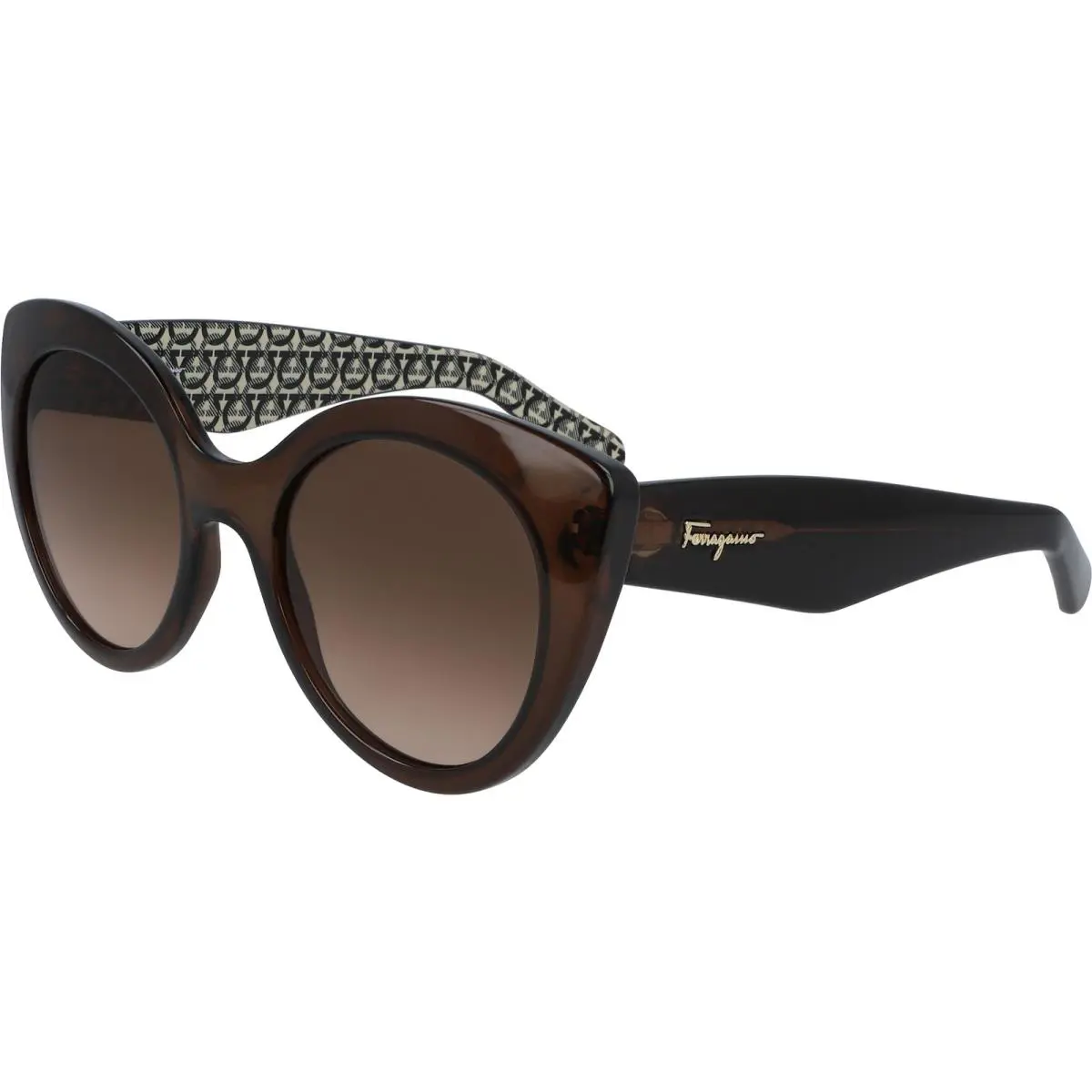 Ferragamo Women`s Wide Temple Butterfly Sunglasses - SF964S Made In Italy