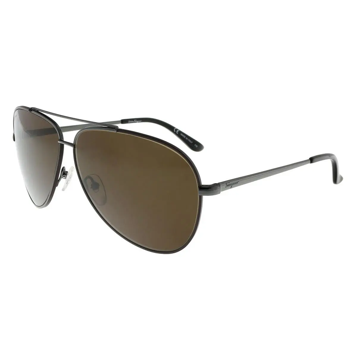 Salvatore Ferragamo Unisex Aviator SF131S 60mm Sunglasses - Gunmetal
