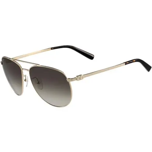 Ferragamo Men`s Gold-tone Aviator Sunglasses SF157S 717 Made In Italy by Salvatore Ferragamo