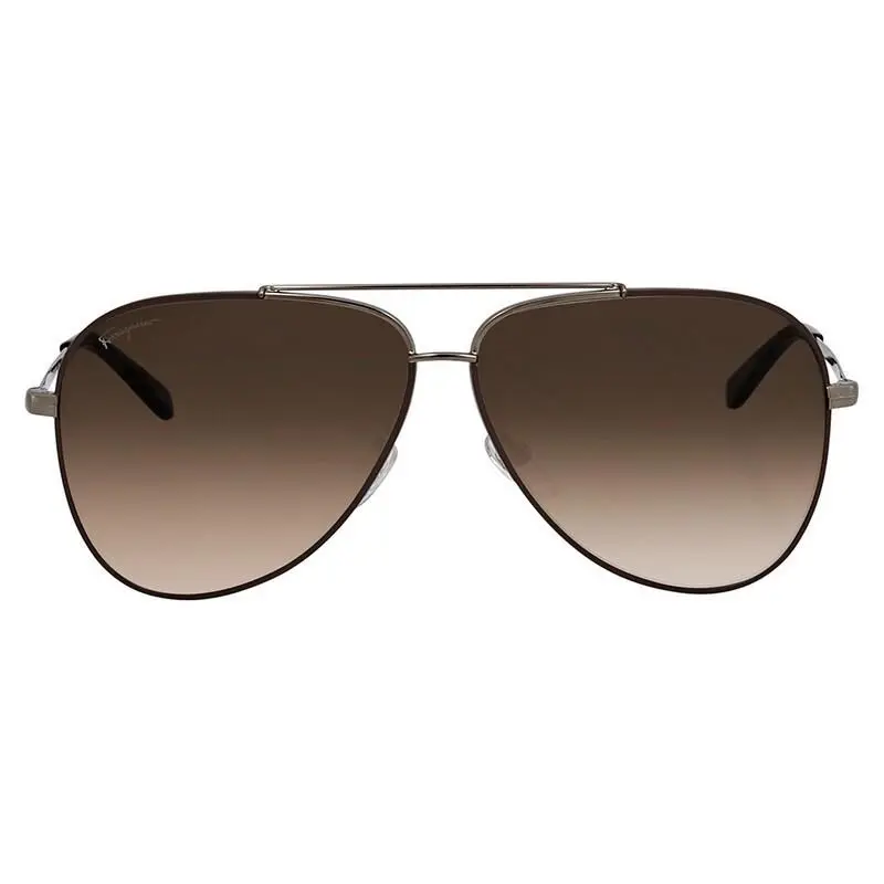 SF131S 211 Brown Enamel Size 60-10-135 by Salvatore Ferragamo