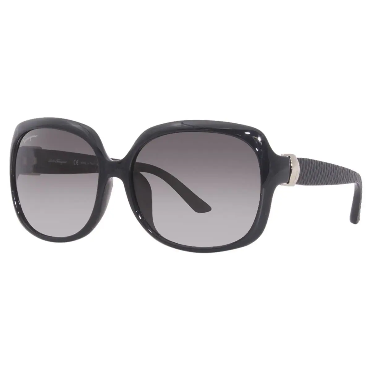 Salvatore Ferragamo SF739SA 001 Sunglasses Women`s Black/grey Gradient Lens 59mm - Frame: Black, Lens: Gray