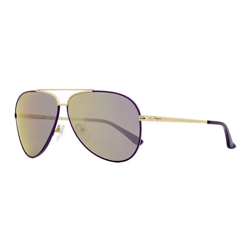 Salvatore Ferragamo SF131S 736 Shiny Light Gold/purple Gradient 60-10-135