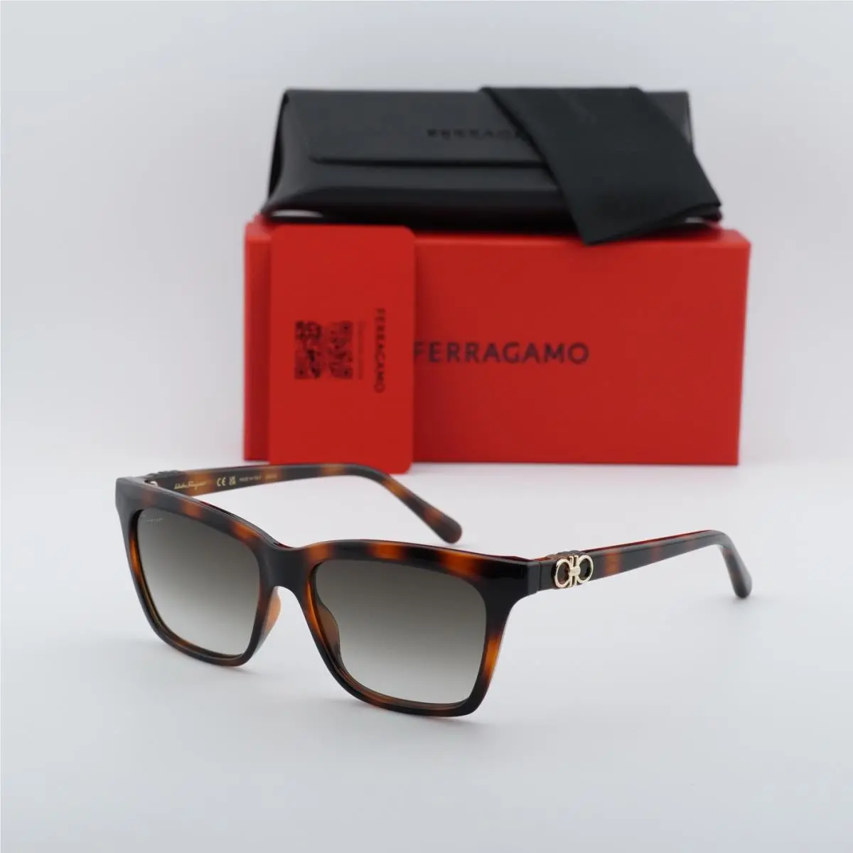 Salvatore Ferragamo SF1027S 214 Havana/grey Gradient 55-16-140 Sunglasses - Frame: Havana, Lens: Grey Gradient, code: 214