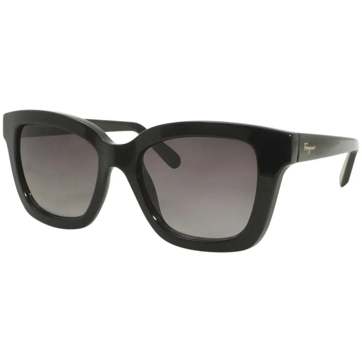 Salvatore Ferragamo SF955S 001 Sunglasses Women`s Black-gold/grey Lenses 53mm