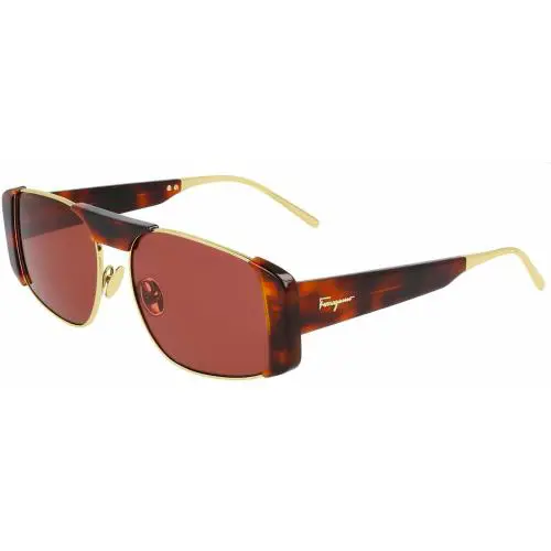 SF267S-723 Women`s Gold/tortoise Sunglasses Brown Lenses by Salvatore Ferragamo