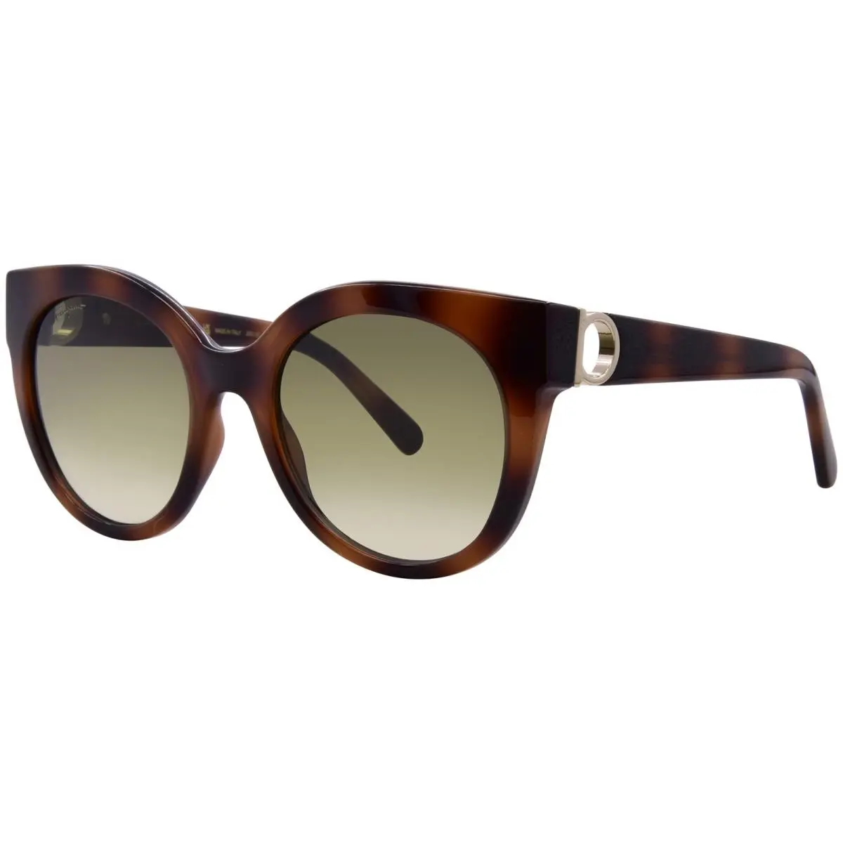 Salvatore Ferragamo SF1031S 214 Sunglasses Women`s Tortoise/green Cat Eye 53mm