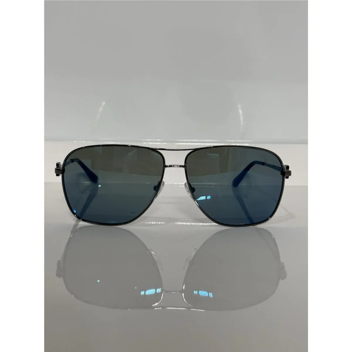 Salvatore Ferragamo SF170S 033 Gunmetal Metal Navigator Sunglasses 61mm