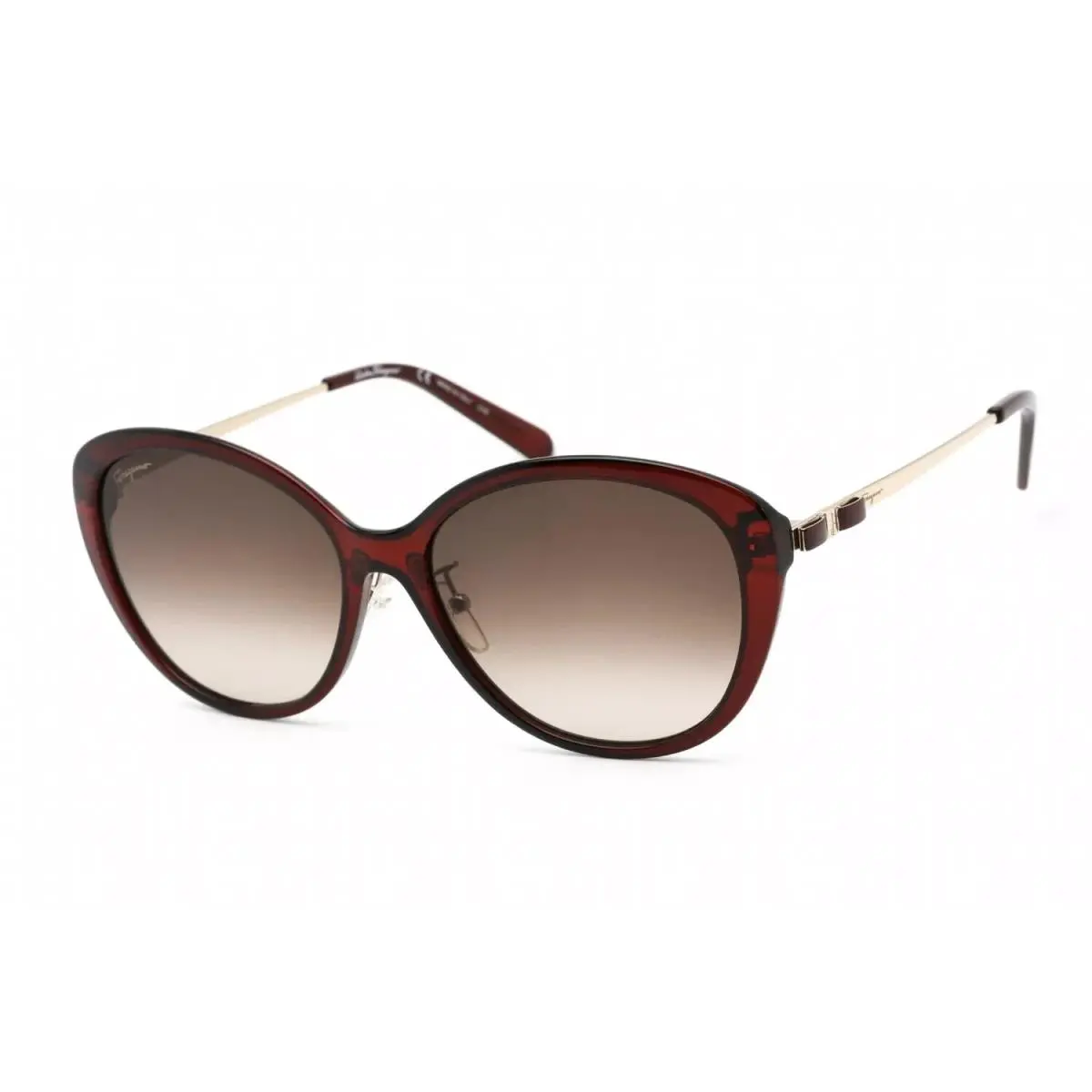 Salvatore Ferragamo SF 973SA 606 Sunglasses Red Frame Brown Gradient Lens 58mm