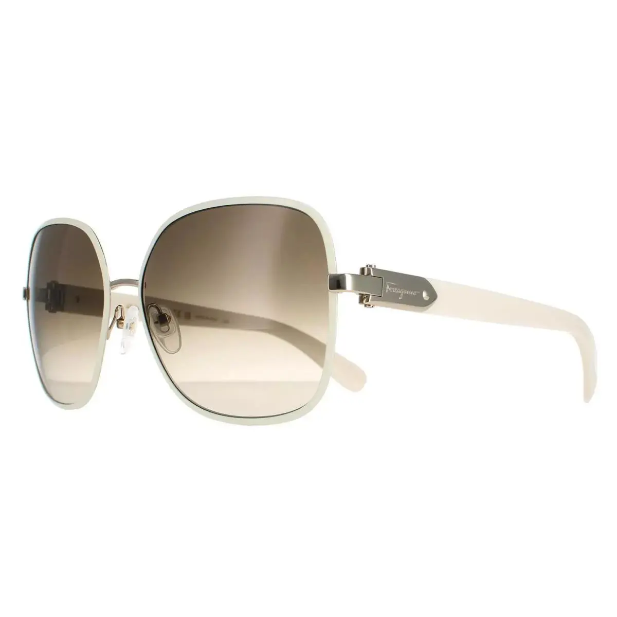 Sunglasses SF150S 721 Light Gold Ivory Brown by Salvatore Ferragamo