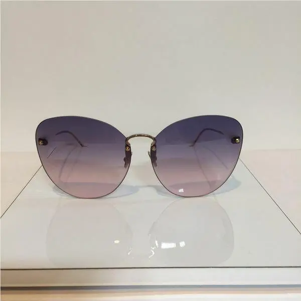 Salvatore Ferragamo 178S 671 Rainbow Rose Gold Metal Sunglasses 63mm