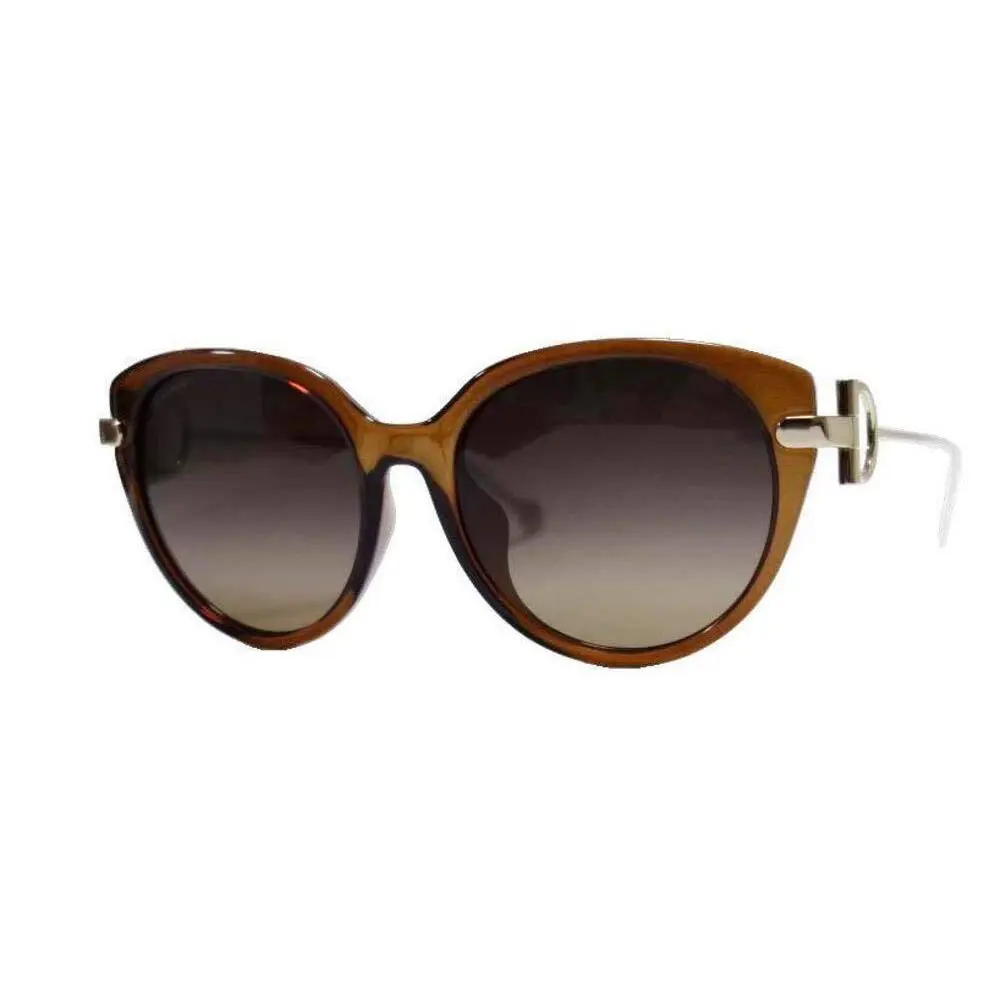 SF 919S 210 Crystal Brown Sunglasses with Brown Lenses by Salvatore Ferragamo