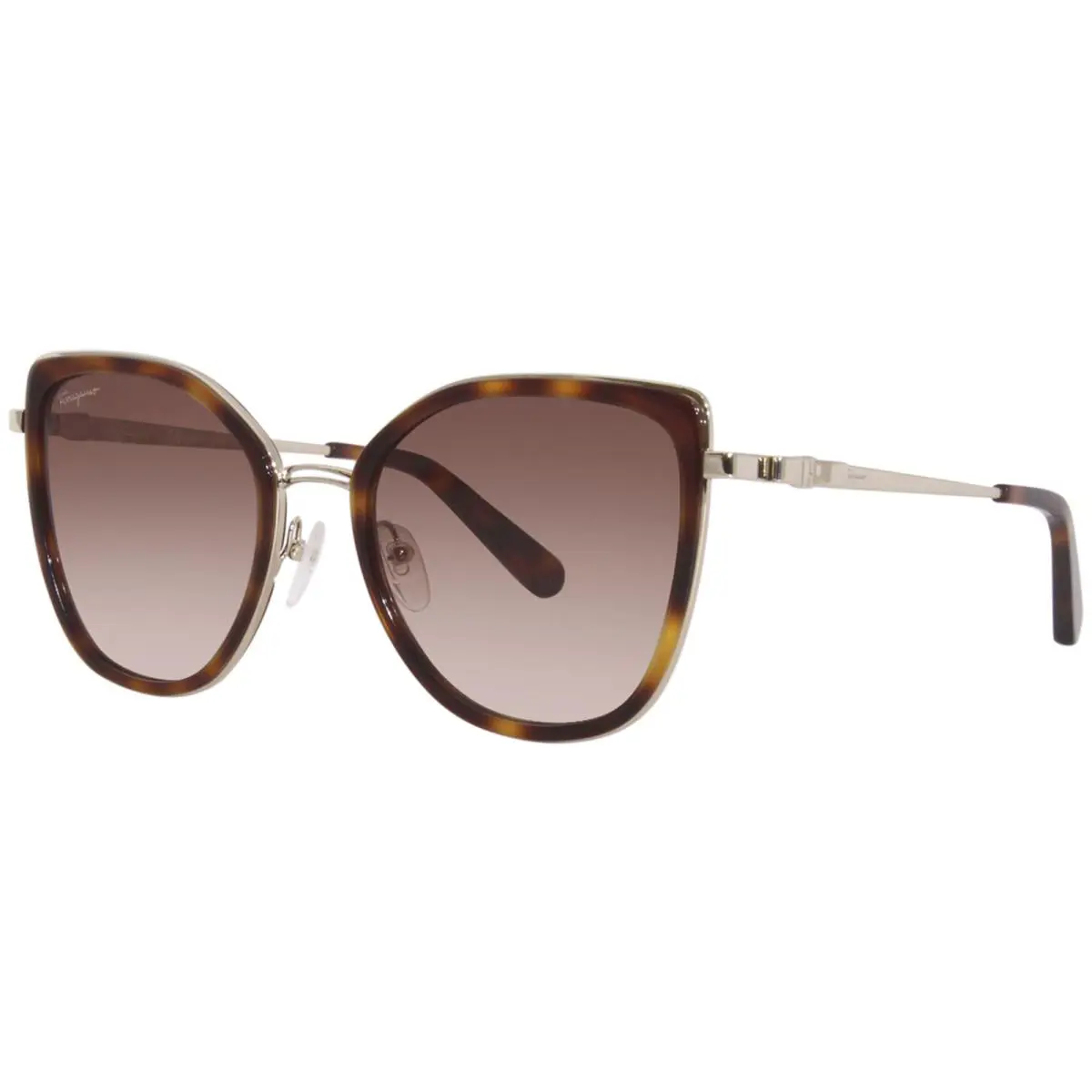 Salvatore Ferragamo SF293S 723 Sunglasses Women`s Gold/tortoise/brown Gradient