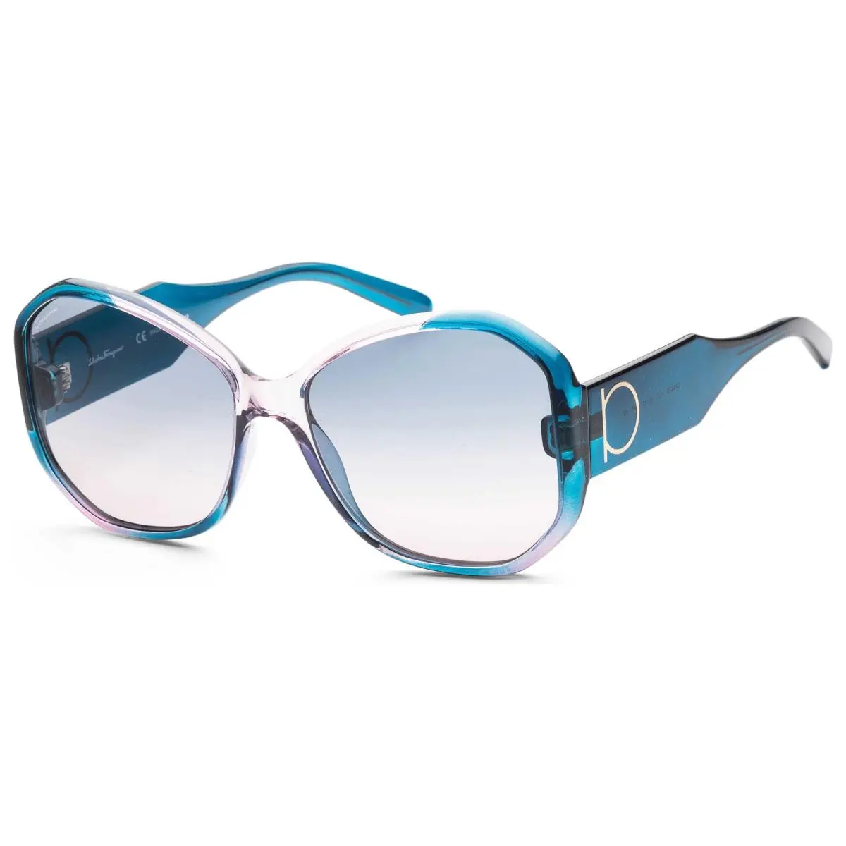 Ferragamo Women`s 61mm Blue Antique Rose Gradient Sunglasses SF942S-6117431