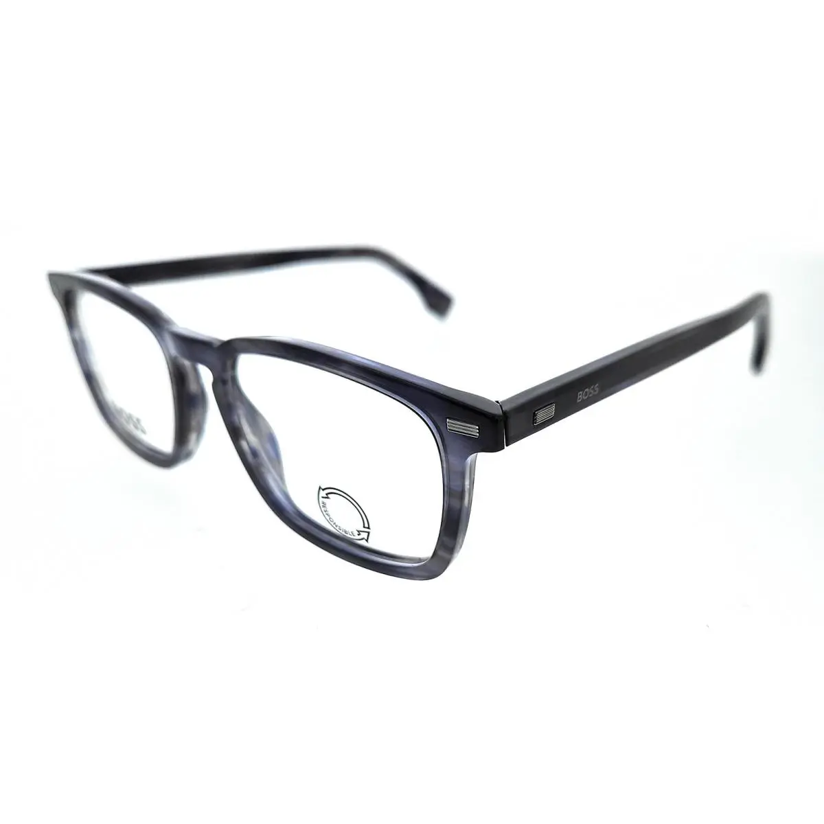 Hugo Boss Boss 1368 Jbw Blue Havana Square Optical Frames - Blue Havana, Frame: Blue Havana, Lens: Clear