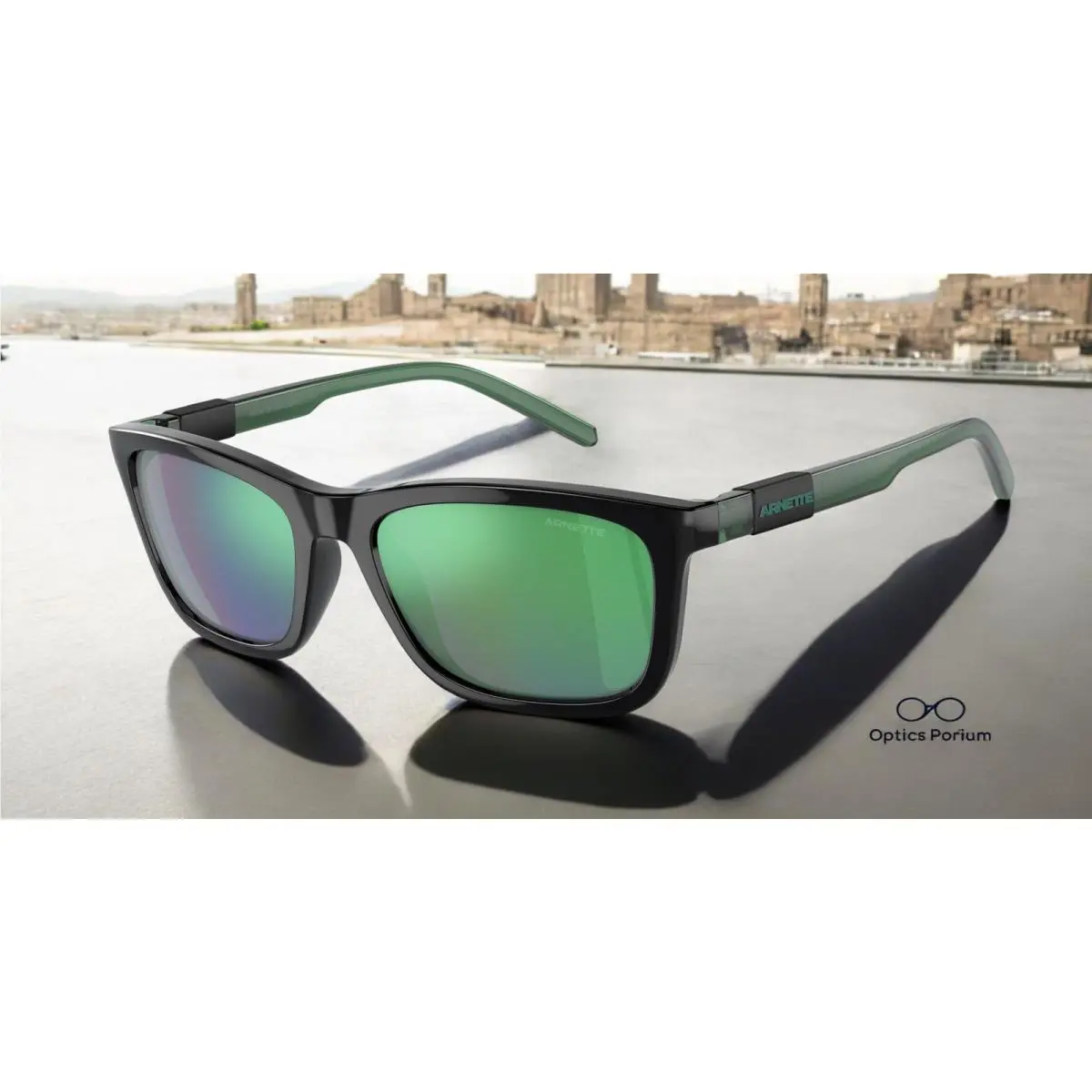 Arnette AN4315 27533R Teen Speerit Black Green 51 mm Men`s Sunglasses