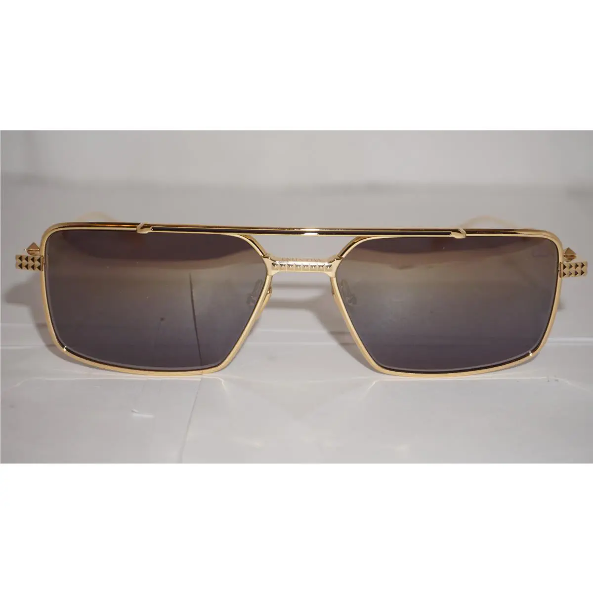 Valentino Sunglasses Aviator Gold Brown Gold Mirror V-sei VLS-111 58 17 132