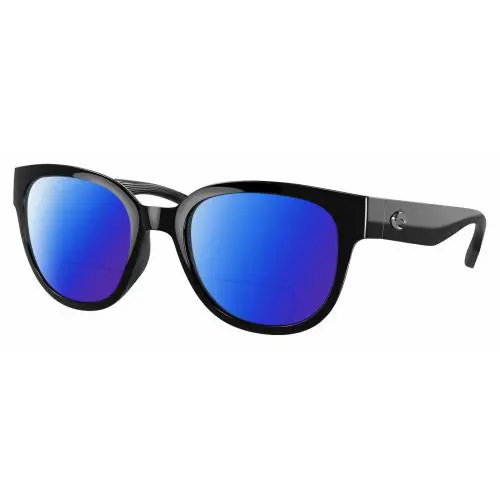 Costa Del Mar Salina Cat Eye Polarized Bifocal Reading Sunglasses in Black 53 mm - Frame: Multicolor, Lens: Blue Mirror