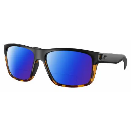 Slack Tide Unisex Polarized Bifocal Sunglasses Black Tortoise 60mm Blue Mirror by Costa Del Mar