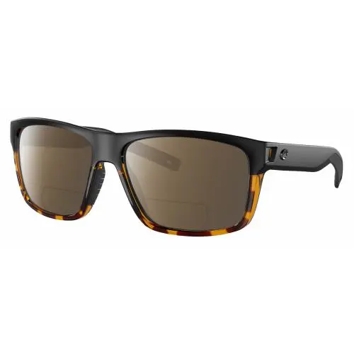 Slack Tide Unisex Polarized Bifocal Sunglasses Black Tortoise 60mm Brown by Costa Del Mar