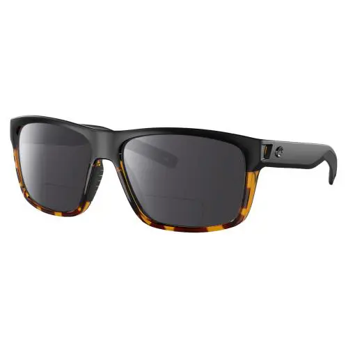 Slack Tide Unisex Polarized Bifocal Sunglasses Black Tortoise 60mm Grey by Costa Del Mar