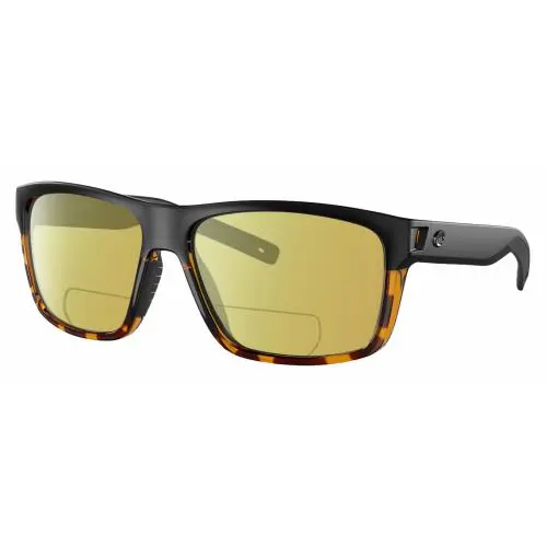 Slack Tide Unisex Polarized Bifocal Sunglasses Black Tortoise 60mm Yellow by Costa Del Mar