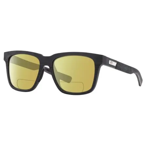Pescador Unisex Polarized Bifocal Reading Sunglasses Net Gray 55mm Yellow by Costa Del Mar