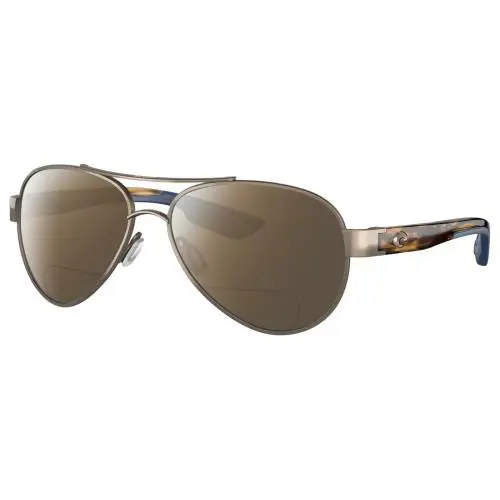 Loreto Women Polarized Bifocal Sunglasses Gold Pearl Tortoise 56mm Brown by Costa Del Mar
