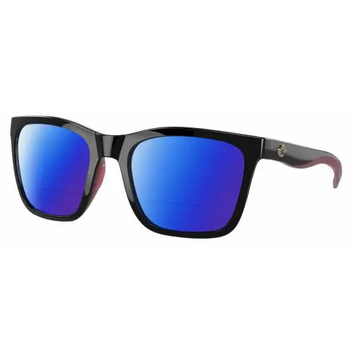 Costa Del Mar Panga Cat Eye Polarized Bifocal Sunglass Black Fuchsia Purple 56mm - Frame: Multicolor, Lens: Blue Mirror