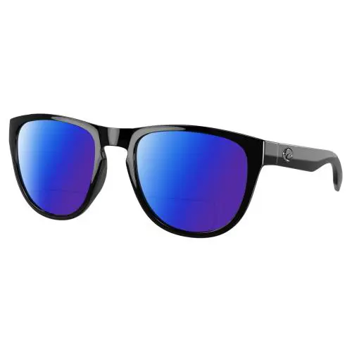 Costa Del Mar Irie Unisex Polarized Bifocal Reading Sunglasses Black 55mm 41 Opt - Frame: Multicolor, Lens: Blue Mirror