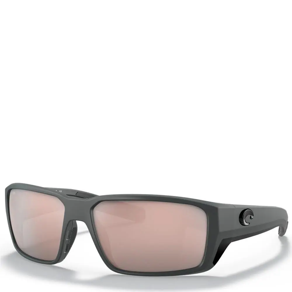 Costa Fantail Pro Sunglasses Series - Frame: Tiger Shark, Lens: Sunrise Silver Mirror, Frame /Lens & Material: Matte Black | Cop. Sil. Mir. | 580G - Pola. Glass