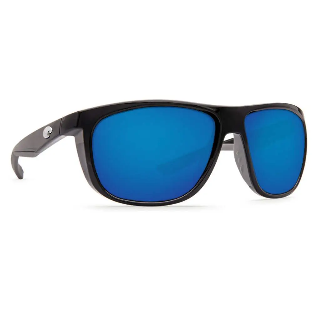 Costa Kiwa Sunglasses Shiny Black/ Polarized Blue Mirror Glass Lens