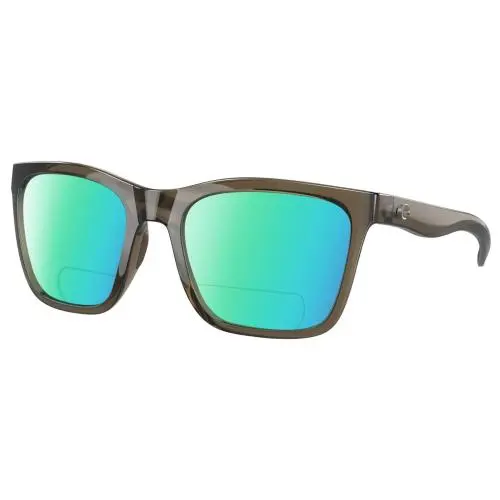 Panga Cat Eye Polarized Bifocal Sunglasses Taupe Gray Crystal 56mm Green Mirror by Costa Del Mar