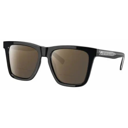 Keramas Unisex Polarized Bifocal Sunglass Black Silver 54mm 41 Opt Brown by Costa Del Mar