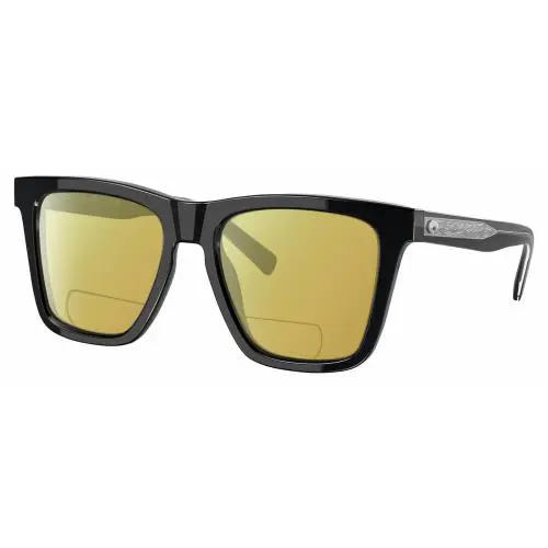 Keramas Unisex Polarized Bifocal Sunglass Black Silver 54mm 41 Opt Yellow by Costa Del Mar