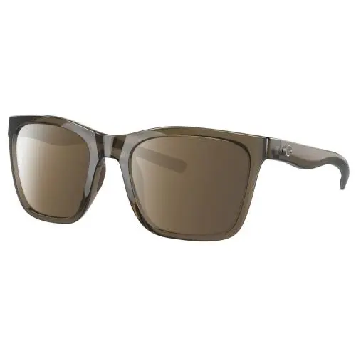Panga Cateye Polarized Sunglasses in Taupe Gray Brown Crystal 56mm Amber Brown Polar by Costa Del Mar