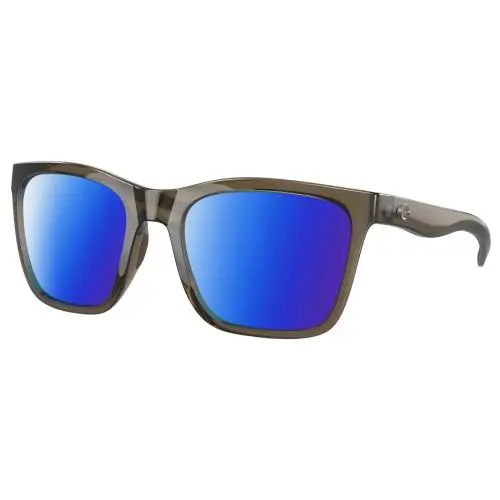 Panga Cateye Polarized Sunglasses in Taupe Gray Brown Crystal 56mm Blue Mirror Polar by Costa Del Mar