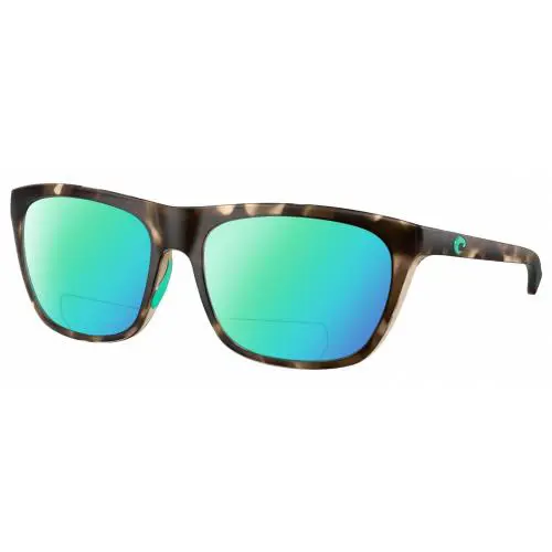 Costa Del Mar Cheeca Womens Polarized Bifocal Sunglasses in Tortoise Havana 57mm Green Mirror