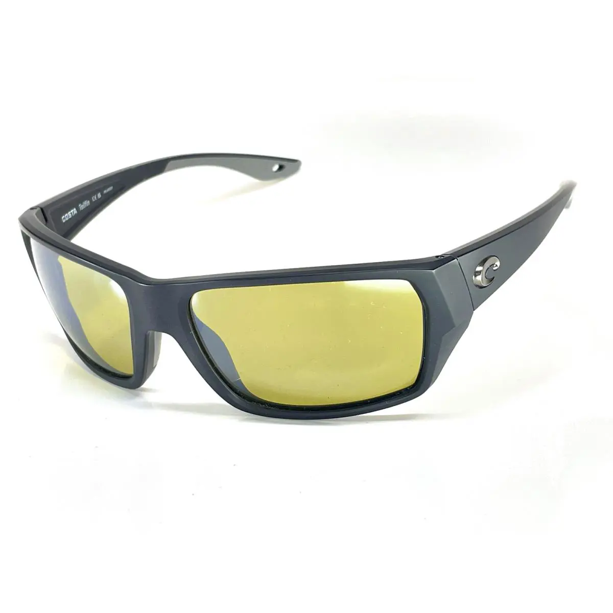 Costa Del Mar Tailfin Matte Black Frame 580 Sunrise Silver Mirror Glass Lens