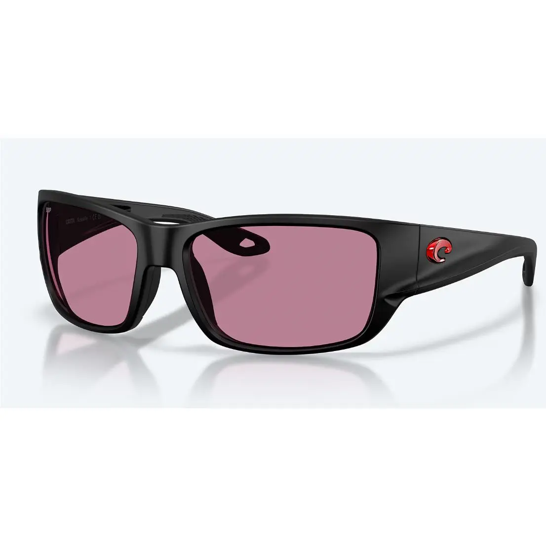 Costa Del Mar Schoolie Sunglasses Matte Black Rose Colored 580p