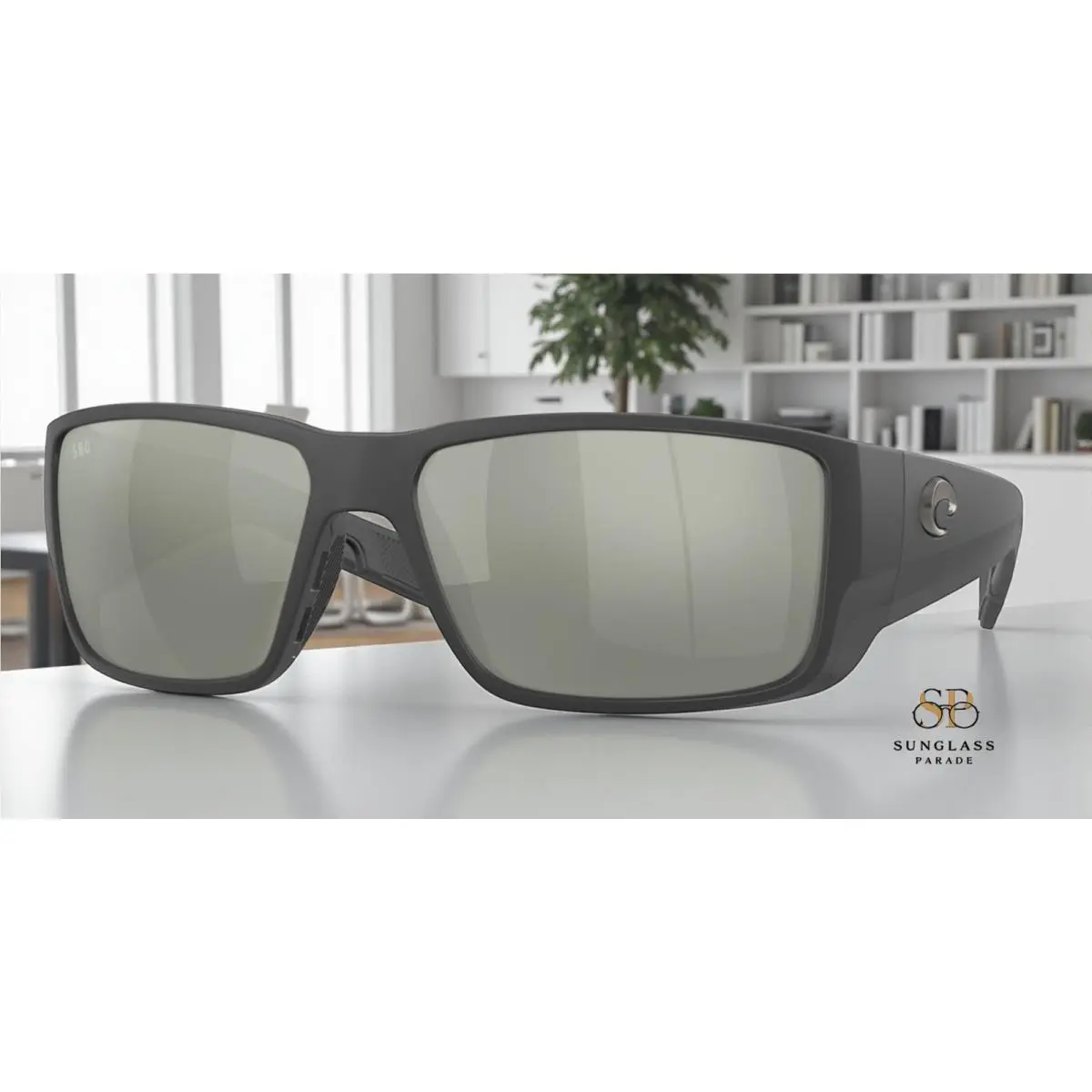 Costa Del Mar 6S9078 04 Blackfin Pro Mt Black Gray Silver Mir 60 Mens Sunglasses