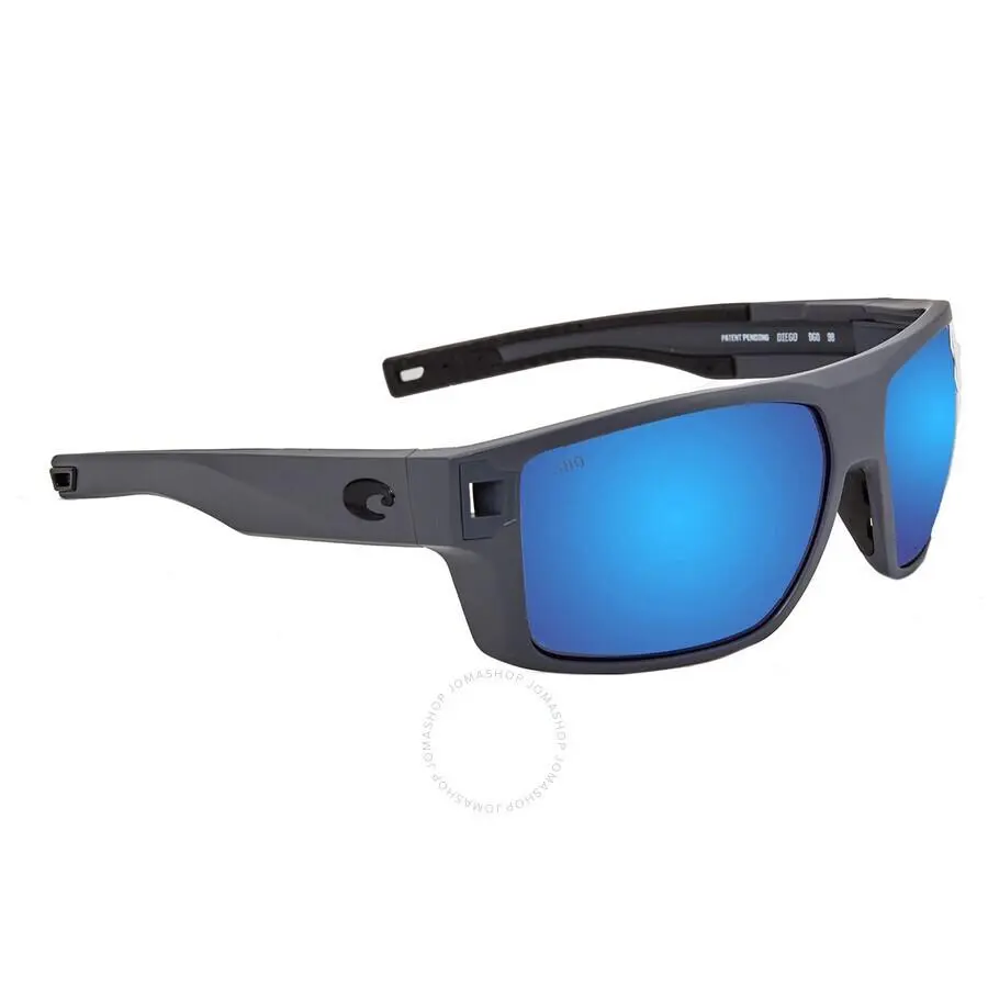 Costa Del Mar Dgo 98 Obmglp Diego Sunglasses Matte Gr Blue Mirror 580G Polarized - Frame: Gray, Lens: Blue
