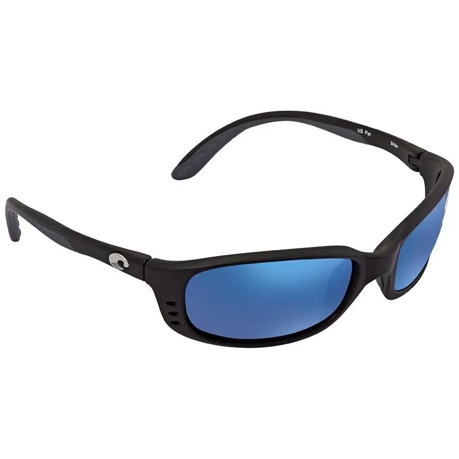 BR 11 Obmp Brine Sunglasses Matte Black Blue Mirror 580P 59mm by Costa Del Mar