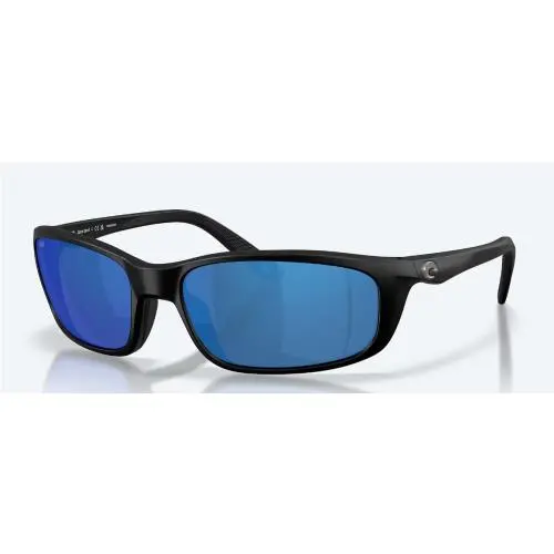 Costa Del Mar Brine II Men`s Sunglasses Black Frame/blue Plastic 580p Lens - Frame: Black, Lens: Blue