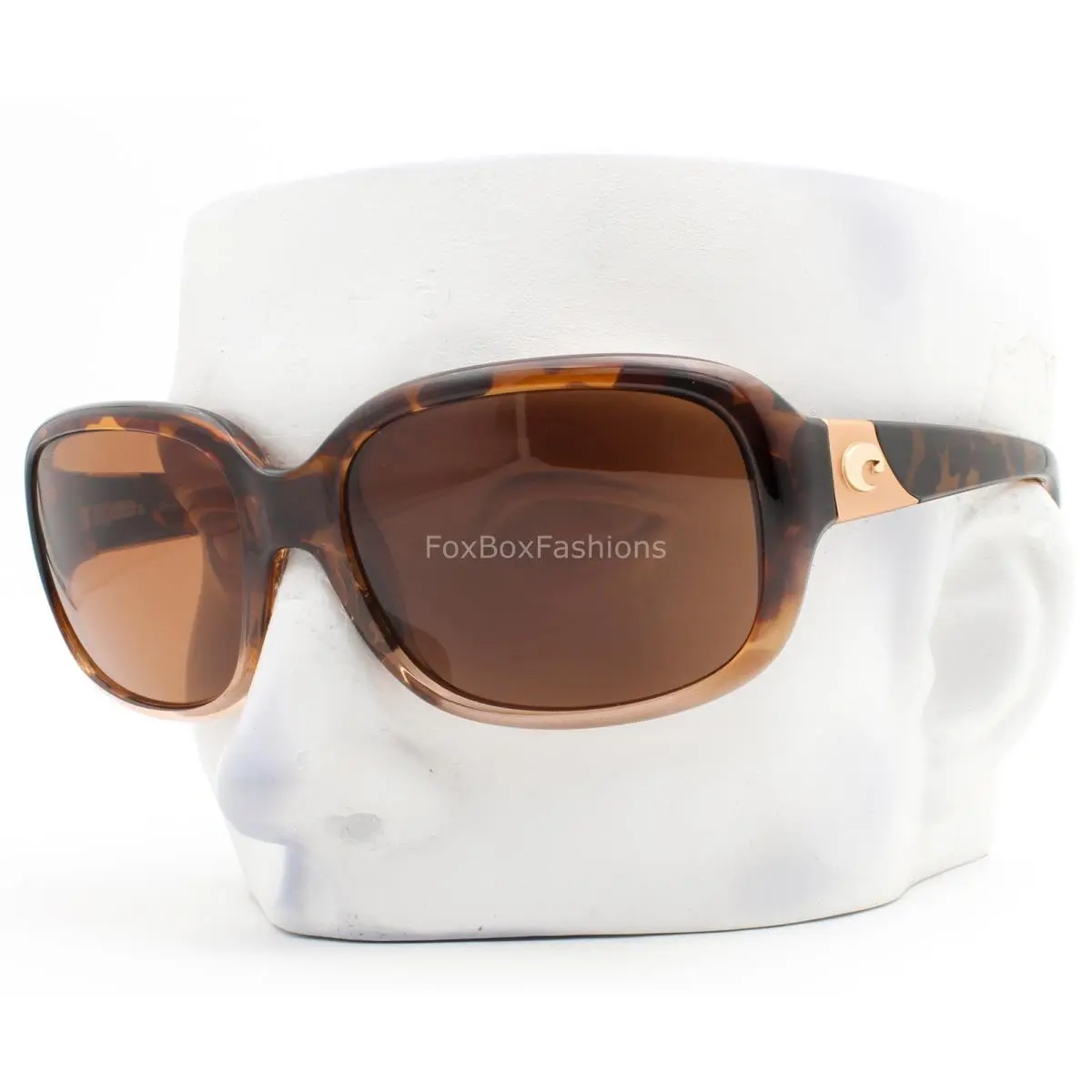 Gannet Sunglasses Shiny Tortoise Fade Copper Polarized 580P W/case by Costa Del Mar