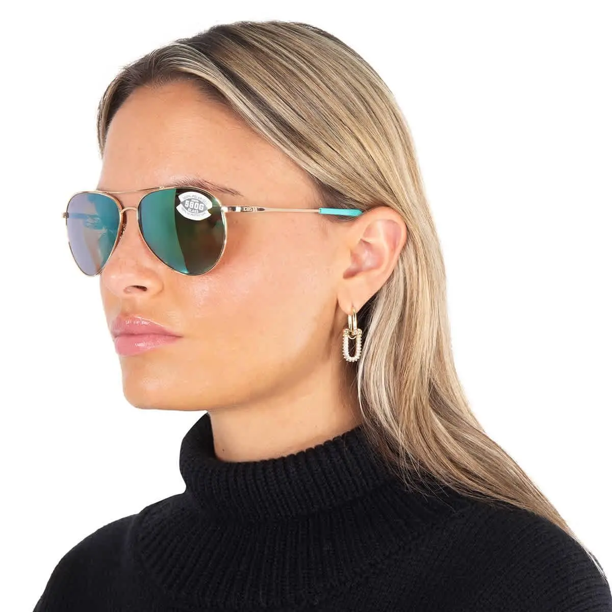 Piper Green Mirror Polarized Glass Ladies Sunglasses Pip 126 by Costa Del Mar